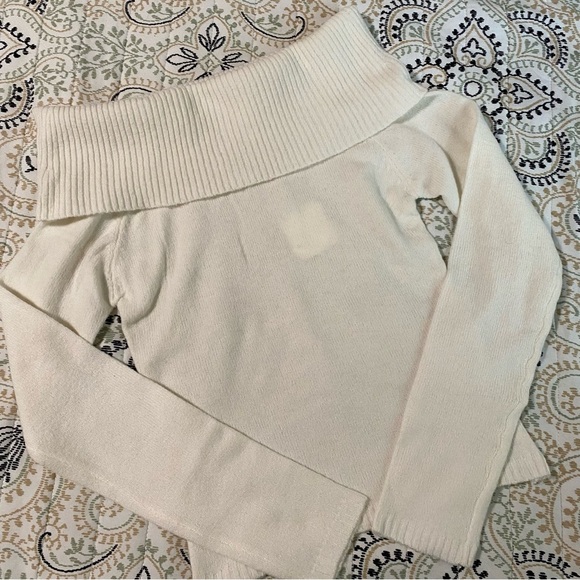 Altar'd State Sweaters - Altar’d State Off-Shoulder White Sweater